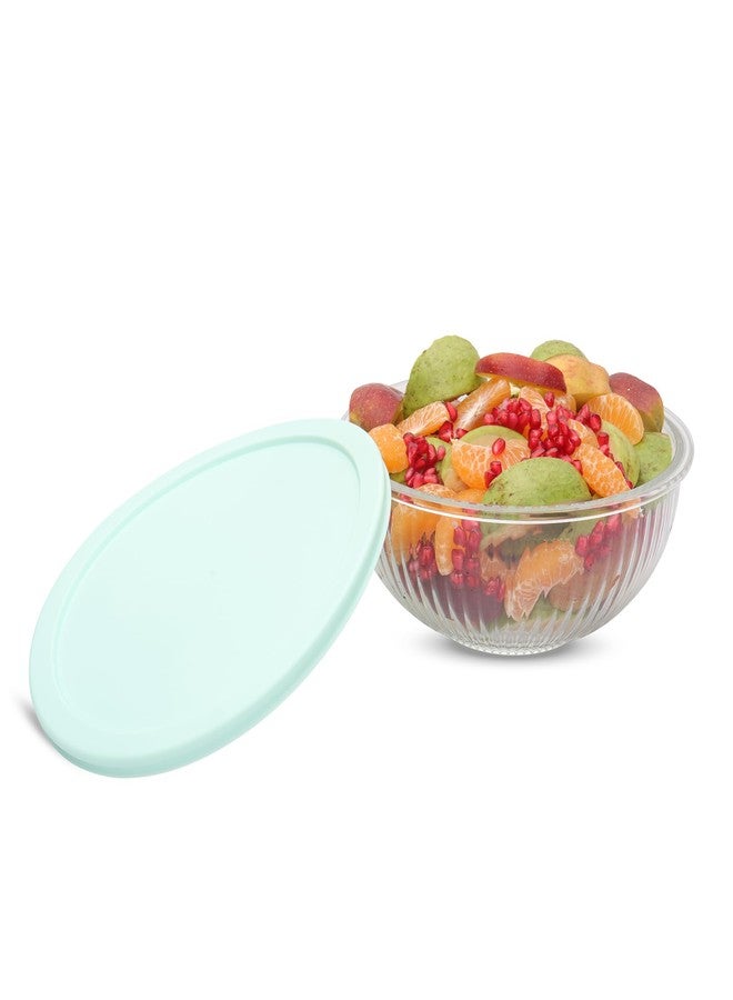 جايبي بلس وعاء خلط زجاجي من جاي بي بلس | طقم وعاء تخزين وتقديم مكون من قطعة واحدة مع غطاء، مقاوم للبقع والخدوش، آمن للاستخدام في الميكروويف، سعة 2000 مل، شفاف - Image 1